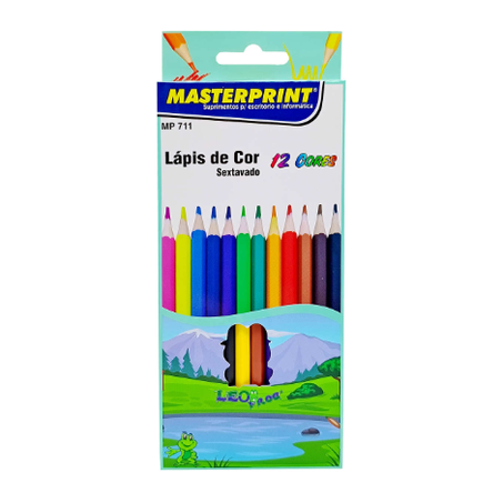 LÁPIS DE COR 12 CORES MP-711 MASTERPRINT