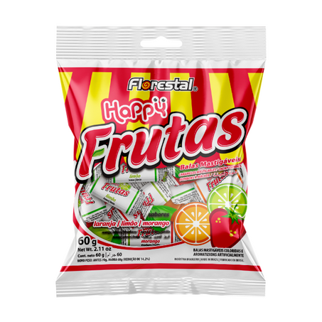 Bala florestal 60g happy frutas