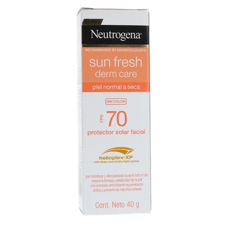PROTETOR SOLAR FACIAL NEUTROGENA SUN FRESH DERM CARE SEM COR FPS 70 40G 360-17