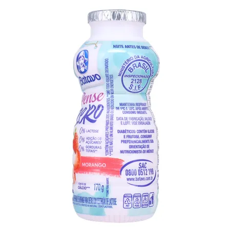 Bebida Láctea Fermentada Batavo Pense Zero Morango 170g 360-5