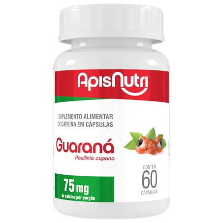 GUARANÁ 75MG 60 CAPS - APISNUTRI