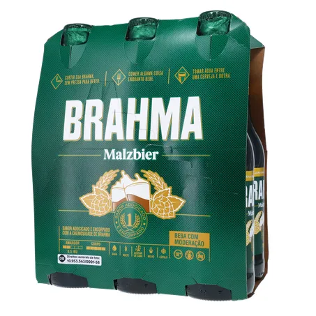 Cerveja Brahma Malzbier Long Neck 355ml C/6 360-20
