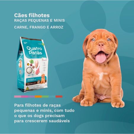 RAÇÃO QUATRO PATAS DOG FILHOTE PEQUENOS/MÉDIOS 1KG