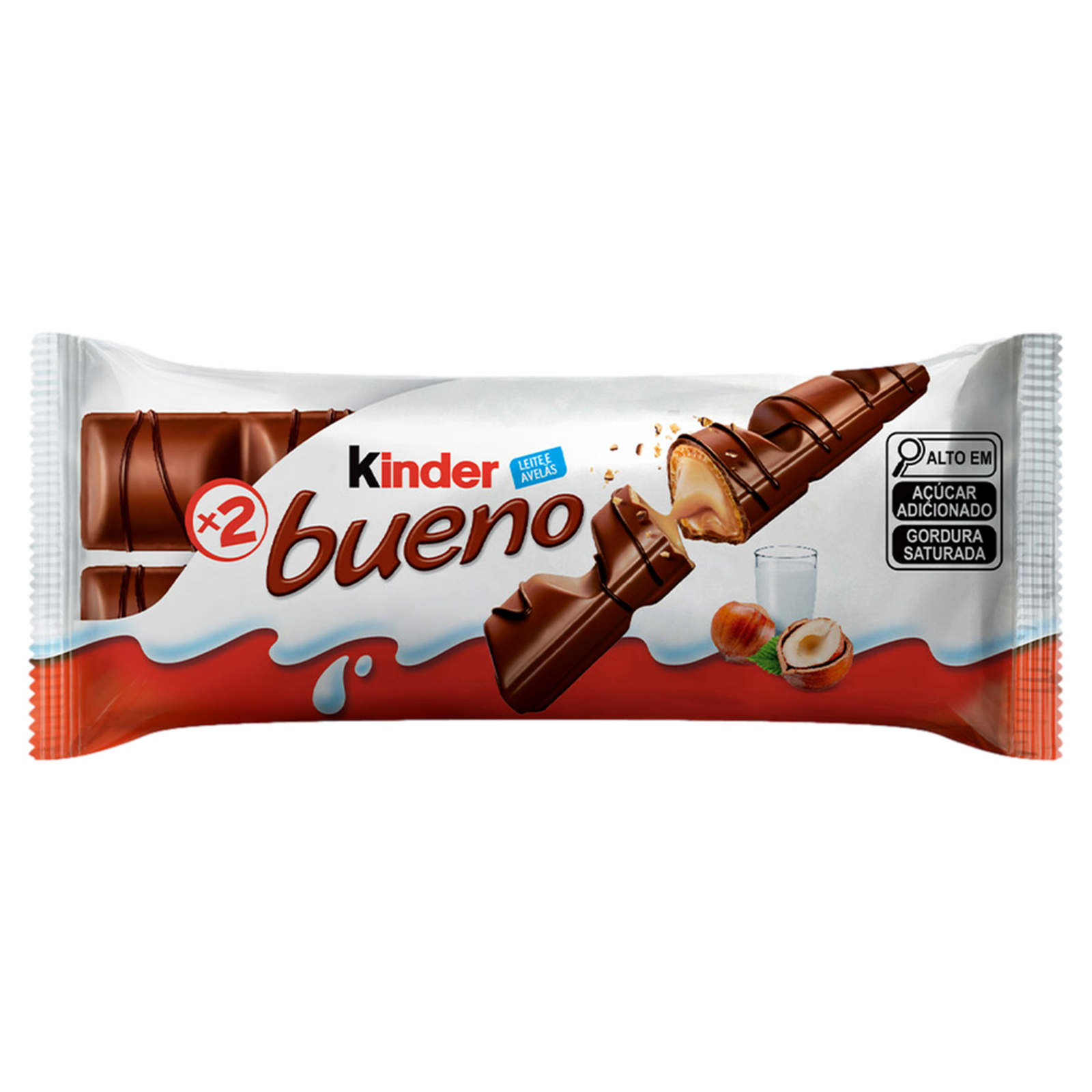 Kinder bueno chocolate ao leite 2 unis 43g