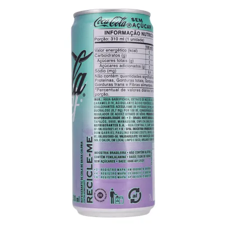 Refrigerante Coca Cola Sem Açúcar K-Wave Fruity Fantasy Lata 310ml 
  360-13