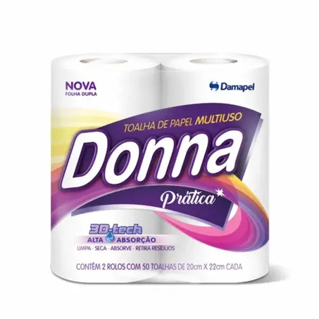 Papel Toalha Donna C/2 Rolos