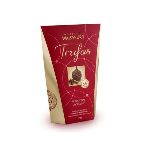 CHOCOLATE WAISSBURG TRUFAS AO LEITE/CHOCOLATE 120g