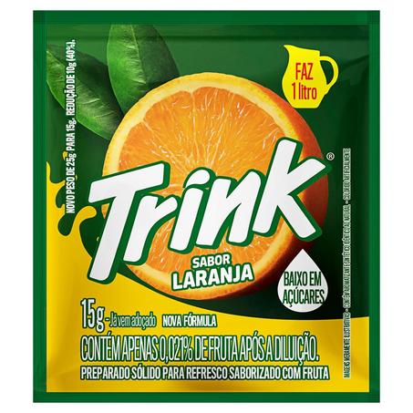 Refresco em Pó Trink  15g - Laranja