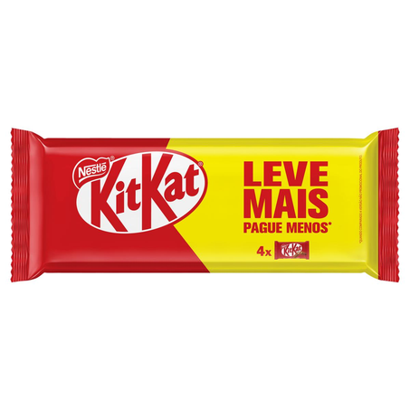 Chocolate KitKat Nestlé Com 4 Unidades - Leve mais, Pague menos