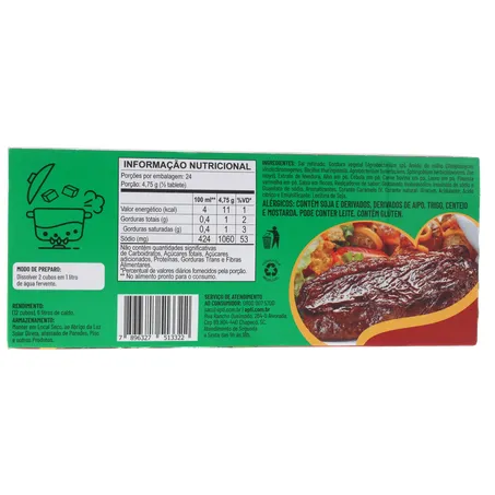 CALDO DE CARNE EM CUBO APTI CAIXA 114G 360-17