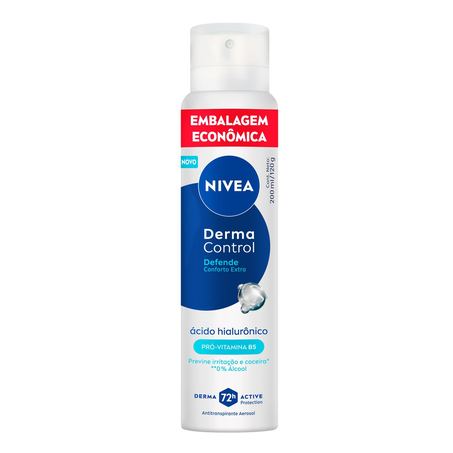 Desodorante Aerossol NIVEA Ácido Hialurônico Derma Control 72H 200ML