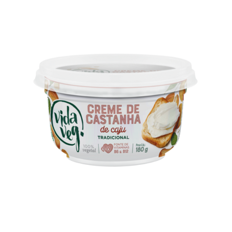 Creme castanha caju vida veg 180gr tradi
