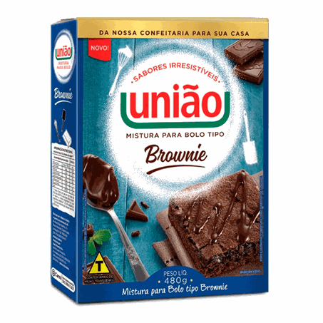 Mistura Bolo União Brownie Caixa 480g 
 