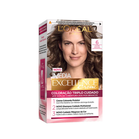 Tintura Para Cabelo Imedia Excellence L'oréal Louro Escuro 6 6LT