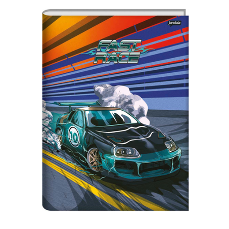 CADERNO BROCHURA JANDAIA FAST RACE 1/4 80 FOLHAS 360-1