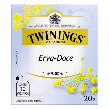 CHÁ DE ERVA-DOCE TWININGS INFUSIONS COM 10 SACHÊS
