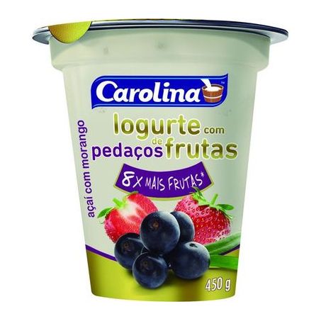 Iog carolina 450g acai e morango