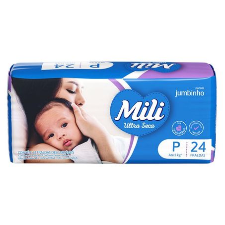Fralda Mili Jumbinho Ultra Seca p 24un 
 