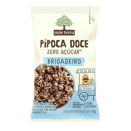 Pipoca Doce Pronta mãe terra Brigadeiro Zero Açúcar 35 g 360-5