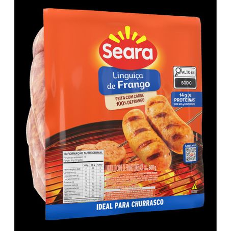 Linguiça de frango seara pacote 600g