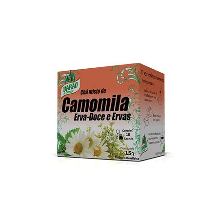 Chá barão camomila, erva doce e ervas 13g