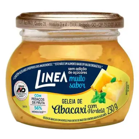 Geleia Abacaxi com Hortelã Linea Vidro 230G