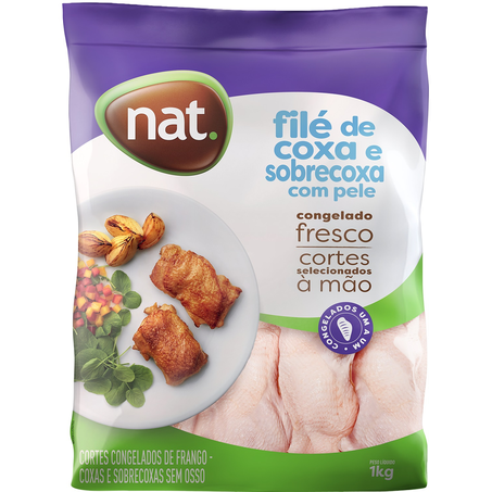 Filé de Coxa e Sobrecoxa Nat 1kg