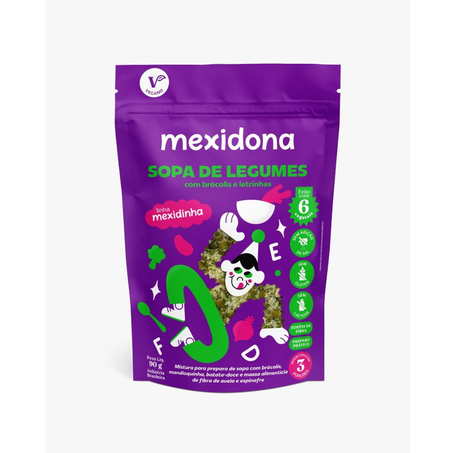 Sopa de Legumes Letrinhas com Brócolis Mexidona 90g