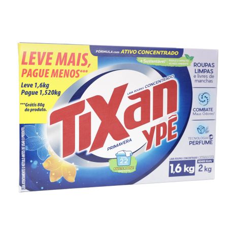 LAVA ROUPAS TIXAN YPE PRIMAVERA GRÁTIS 80G 1,6KG  360-57