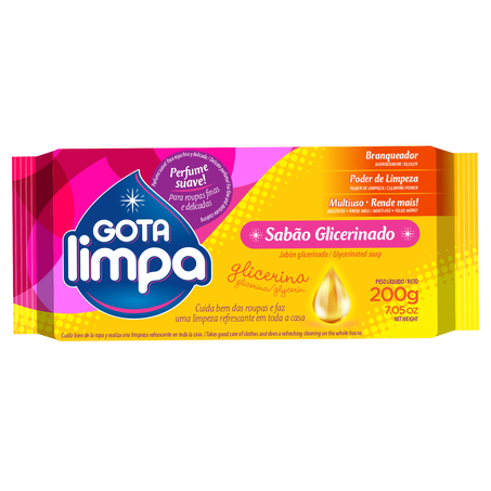 SABÃO BARRA GOTA LIMPA GLICERINA 200G