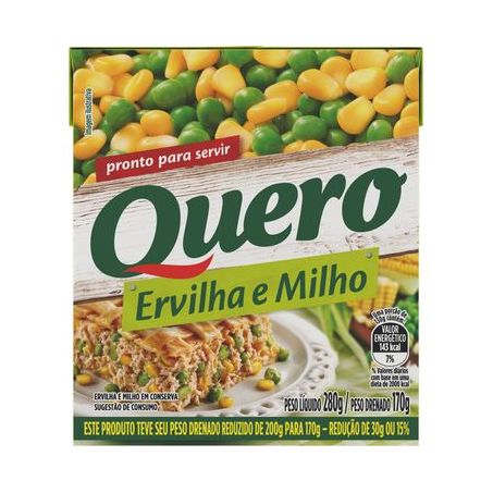 Dueto milho ervilha quero tp 170g