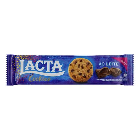 BISCOITO COOKIE BAUNILHA COM GOTAS DE CHOCOLATE AO LEITE LACTA