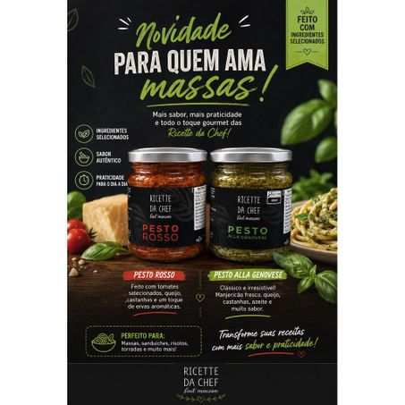 Molho Pesto Rosso Ricette da Chef 180g 360-1