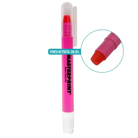 CANETA MARCA TEXTO GEL ROSA MASTERPRINT MP-613