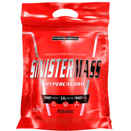 Suplemento Em Pó Supermass Hypercaloric Integralmédica Morango Pacote 3kg