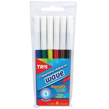 ESCOLAR CANETA HIDROCORES TRIS 6UN