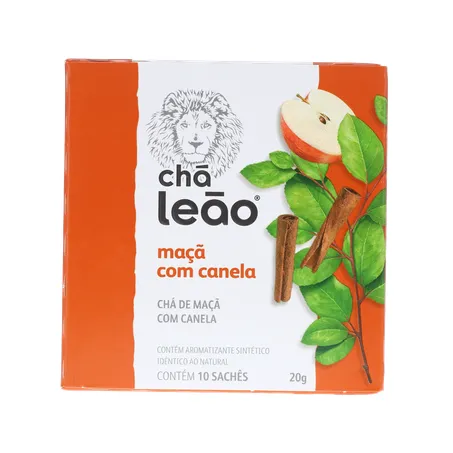 Chá Leão 30g - Maçã com Canela - Com 10 saquinhos