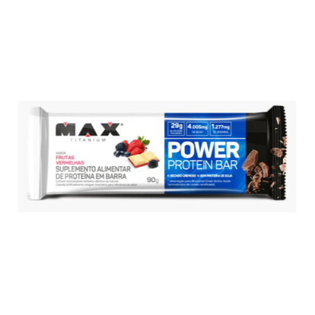 Barra whey max titanium 90gr frutas verm
