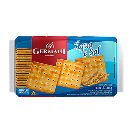 BISCOITO GERMANI ÁGUA E SAL 345G