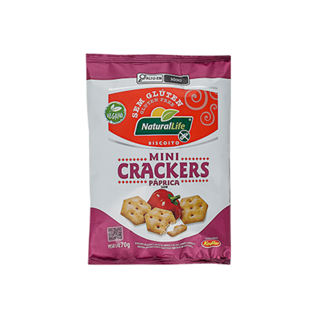 Biscoito Mini Crackers Sabor Páprica 70g