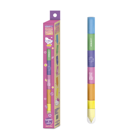 CANETA LEO & LEO HIDROCOR COM 6 ENCAIXE HELLO KITTY