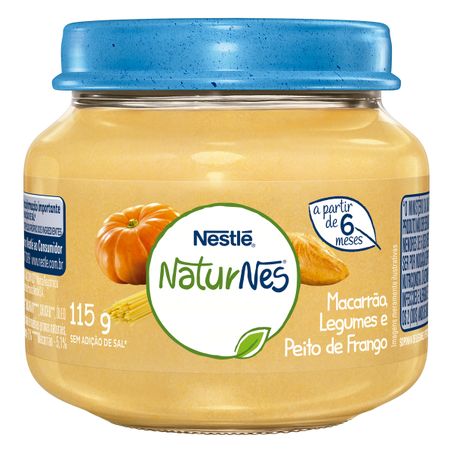 PAPINHA MACARRÃO, LEGUMES E PEITO DE FRANGO NESTLÉ NATURNES