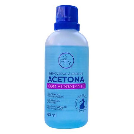 REMOVEDOR Á BASE DE ACETONA BUTTERFLY COM HIDRATANTE FRASCO 80ML