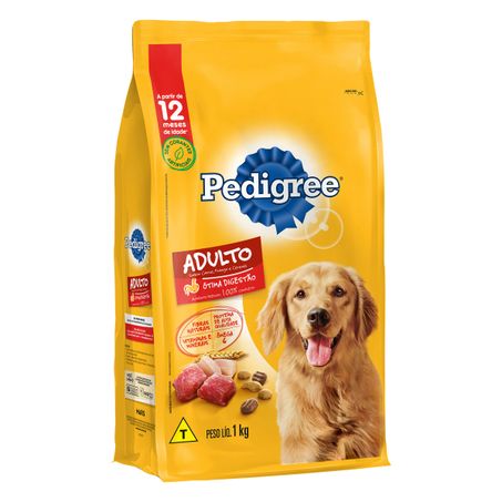 Ração para cães adultos carne, frango e cereais pedigree vital pro pacote