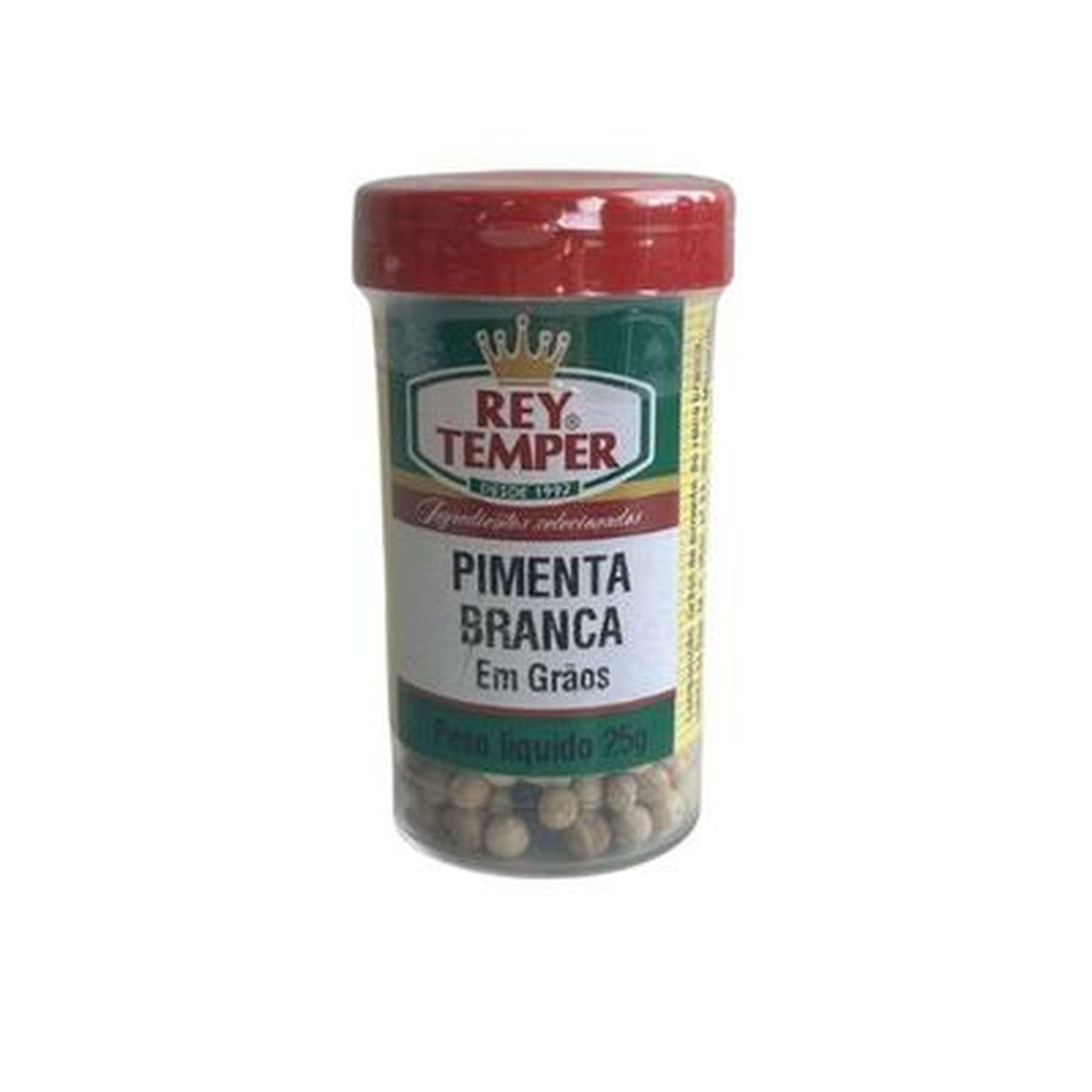 Condimentos Rey Temper Pimenta Branca Graos Pt 25g | Beltrame Supermercados