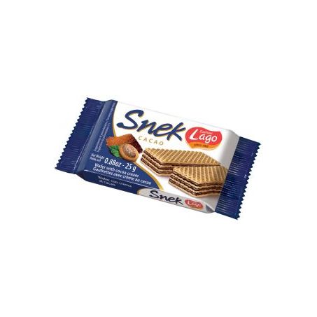 Biscoito wafer snek chocolate lago 25g