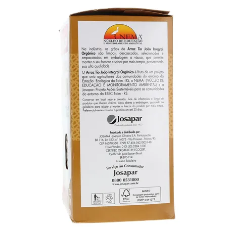 Arroz tio joao integral organico1kg 360-8
