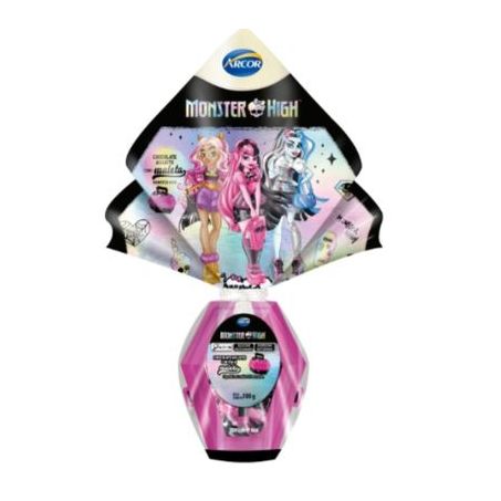 Ovo de Páscoa ao Leite Monster High Arcor 100g Vem com 1 Maleta