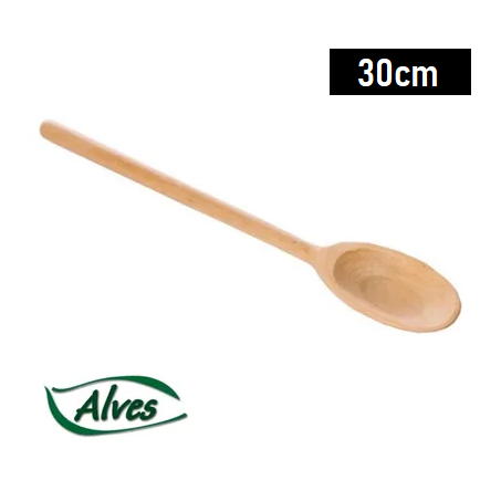 COLHER MADEIRA ALVES 30CM REF52