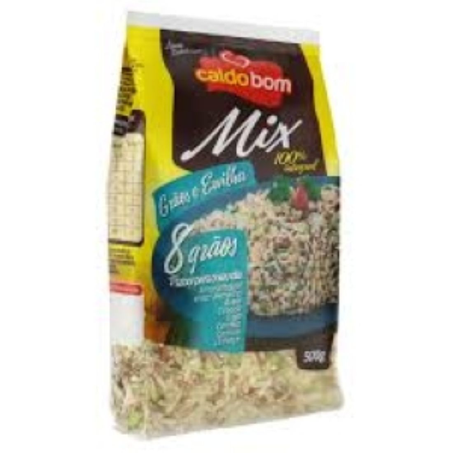 Arroz Integral Caldo Bom Mix 8 Grãos e Ervilha 500G